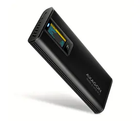 AXAGON EEM2-SD2B, USB-C 10Gbps externí box s displejem pro M.2 NVMe/SATA SSD, bezšroubkový, černý