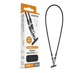 Aligator Datový kabel Machrkabel 3A 60W / USB-C/USB-C / černý