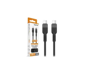 Aligator Datový kabel SoftPastels 3A 65W / USB-C/USB-C / černý