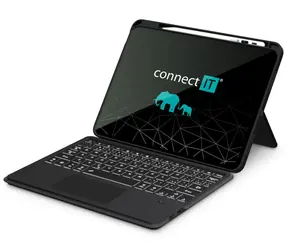 CONNECT IT TabCase Bezdrátová podsvícená klávesnice s pouzdrem pro iPad 10.9" černá / Bluetooth 5.0 / RGB podsvícení
