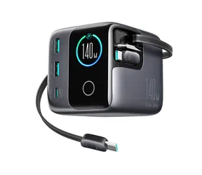Joyroom Podix JR-TRD01 šedá / Stolní nabíječka / 1x USB-C + 2x USB-A / 2x USB-C kabel / 140W 