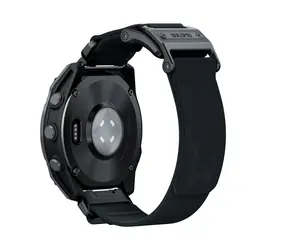 Aulumu C11 Mag-Buckle Slim Řemínek pro Garmin Watch (QuickFit 22mm), černá přezka, černý řemínek