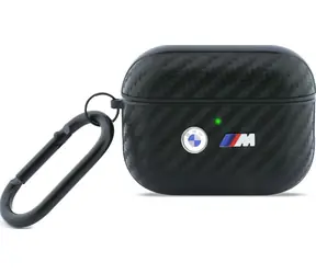 BMW Kryt pro AirPods Pro 3 s logem z karbonového kovu černá