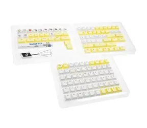 Ducky x Fallout sada kláves žluto-bílá / Náhradní klávesy / 132 kláves / US Layout