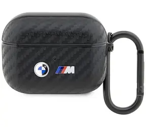 BMW Kryt s dvojitým kovovým logem Carbon pro AirPods Pro černá