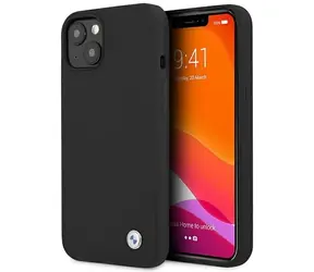 BMW Silikonový zadní kryt Signature pro iPhone 13 černá