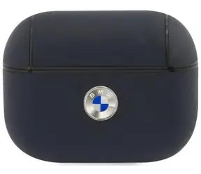 BMW Kryt pro AirPods Pro z pravé kůže se stříbrným logem tmavě modrá