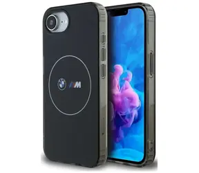 BMW Zadní kryt Metal White Circle MagSafe pro iPhone 16e černá