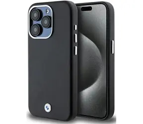 BMW Zadní kryt Signature Wrapped MagSafe pro iPhone 15 Pro kovový černá