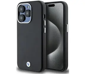BMW Zadní kryt Signature Wrapped MagSafe pro iPhone 14 Pro kovový černá