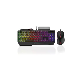 Havit KB852CM černá / Drátový set klávesnice a myši / USB / US layout / RGB
