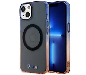 BMW Gradient Bumber MagSafe Zadní kryt pro iPhone 14 Plus šedá