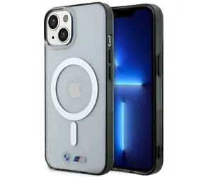 BMW Zadní kryt se stříbrným kroužkem MagSafe pro iPhone 14 6,1 transparentní