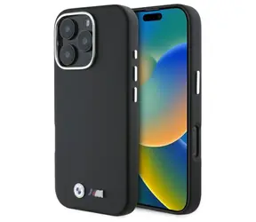 BMW Zadní kryt hladký celokovový MagSafe pro iPhone 16 Pro černá