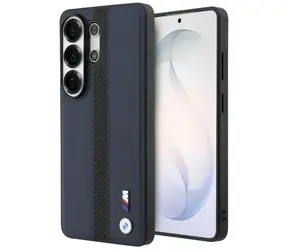 BMW Zadní kryt perforovaný s pruhem a logem MagSafe pro Samsung Galaxy S26 Ultra tmavá modrá