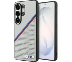 BMW Zadní kryt Tricolor Metal s logem MagSafe pro Samsung Galaxy S26 Ultra šedá