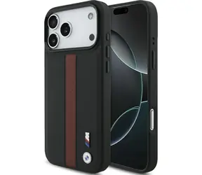 BMW Zadní kryt perforovaný s pruhem a logem MagSafe pro iPhone 17 Pro Max červená