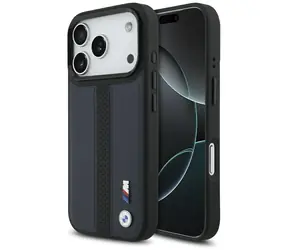 BMW Zadní kryt s perforovaným pruhem a logem MagSafe pro iPhone 17 Pro tmavá modrá