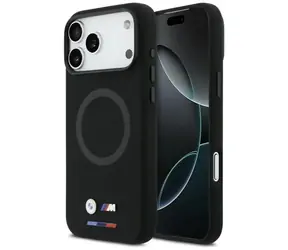 BMW Zadní kryt silikonový s logem MagSafe pro iPhone 17 Pro Max černá