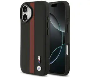 BMW Zadní kryt perforovaný s pruhem a logem MagSafe pro iPhone 17 červená