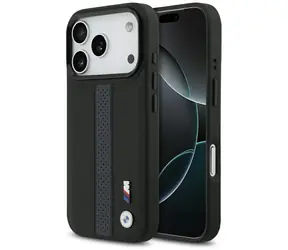 BMW Zadní kryt s perforovaným pruhem a logem MagSafe pro iPhone 17 Pro modrá