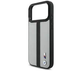BMW Zadní kryt s perforovaným pruhem a logem MagSafe pro iPhone 17 Pro šedá