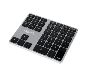 Rozbaleno - LogiLink ID0187 stříbrná / Numerická klávesnice / membránová / Bluetooth / rozbaleno