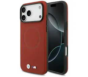 BMW Zadní kryt Metal Logo MagSafe pro iPhone 17 Pro Max červená