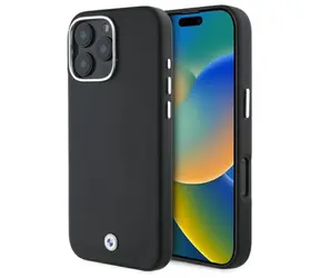 BMW Zadní kryt kovový s logem MagSafe pro iPhone 16 Pro černá