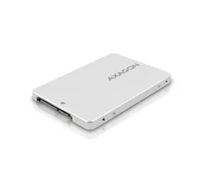 Rozbaleno - AXAGON RSS-M2SD, SATA - M.2 SATA SSD, interní 2.5" ALU box, stříbrný / rozbaleno