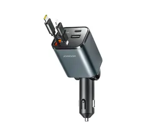 Rozbaleno - Joyroom JR-CCL05 4-in-1 černá / Nabíječka do auta / 30W / 1x USB-A / 1x USB-C / 1x USB-C +1x Lightning kabel / rozbaleno