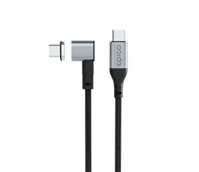 Rozbaleno - Epico Magnetický pletený nabíjecí kabel USB-C na USB-C 2m šedá