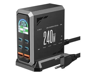Rozbaleno - BlitzWolf BW-S31 černá / Síťová nabíječka / 240W / 4x USB-C / 2x USB-A / PD / rozbaleno