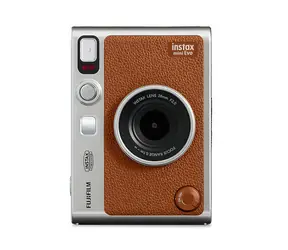 Fujifilm Instax mini evo hnědá / Instantní fotoaparát / LCD / CMOS / 2560 x 1920 / formát papíru 86 x 56 mm / ISO 1600
