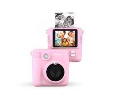LAMAX InstaKid1 růžová / Dětský fotoaparát / 2.4" displej / microSD / MP3 / hry / video / cz&sk rozhraní 