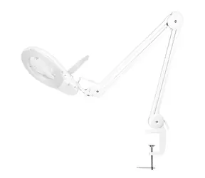 LogiLink WZ0058 bílá / Stolní lupa s lampou / zvětšení 2.25x přiblížení / 9W / 700 lm 