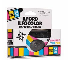Ilford Ilfocolor Rapid H-Frame bílá / jednorázový fotoaparát / 54 barevných snímků / ISO 400 / blesk