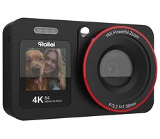 Rollei Compactline 64 Dual Screen černá / 64MPix / 18x digital zoom / 2.8" a 1.4" LCD / 4K video / microSD