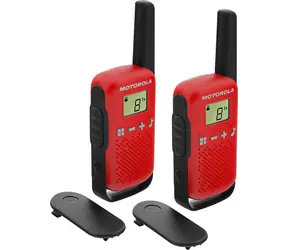 Motorola TLKR T42 červená / 2x vysílačka / LCD / dosah 4km / 16 kanálů