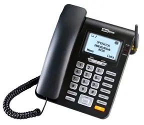 Maxcom MM28DHS černá / Stolní telefon se slotem pro SIM kartu / baterie 600 mAh / SMS / Speed Dial / s displejem / doprodej