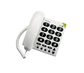 Doro PhoneEasy 311c Stolní telefon bílá / pevná linka / velké tlačítka / rychlá volba