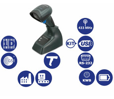 DATALOGIC QuickScan I QM2131 kit2-USB / 1D snímač čárových kódů / 433MHz / multi-IF / černá