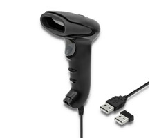 Qoltec 50868 bezdrátová čtečka 1D a 2D černá