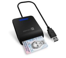 CONNECT IT Čtečka eObčanek a čipových karet černá / USB 