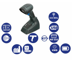 Rozbaleno - DATALOGIC QuickScan I QM2131 kit RS-232/ 1D snímač čárových kódů / 433MHz / Multi-IF / černá / rozbaleno