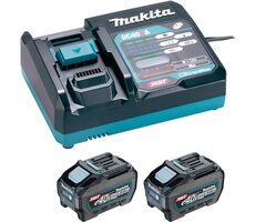 Makita 1911V6-0 / Sada akumulátorů Li-Ion XGT 40V 2x5.0Ah + rychlonabíječka DC40RA
