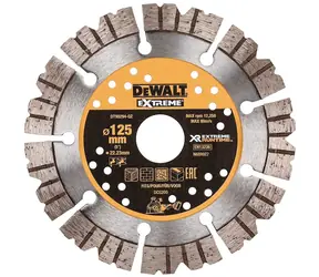 DeWalt DT90294 / Diamantový kotouč na zdivo & beton pro drážkovačku DCG200 / Průměr 125x22.2 mm