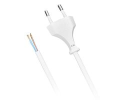 Solight PF07 flexo šňůra 2m bílá / 2x 0.5mm2