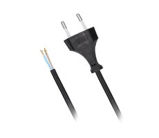 Solight PF08 flexo šňůra 3m černá / 2x 0.5mm2 