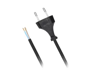 Solight PF08 flexo šňůra 3m černá / 2x 0.5mm2 